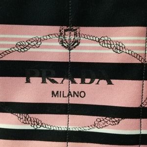 Prada pink striped bag